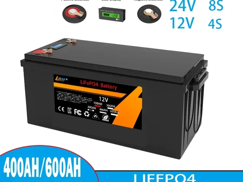 48V 24v 12v 600AH 400AH 200AH 100AH LiFePO4 Battery 16s 8s 4s Lithium Iron Phosphate Solar Energy RV Camping Batteries Tax Free