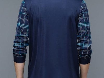 New Long Sleeve POLO Men's T-shirt Lapel Loose Stripe Bottom Fashion Casual Pullover Clothes Business Button Shirts