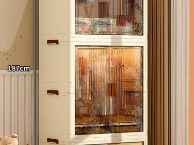 Multifunctional Large Folding Wardrobe Living Room Organizer Cabinet Thickening Storage Locker Bedside Table Folding Storage Bin