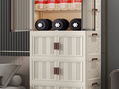 Multifunctional Large Folding Wardrobe Living Room Organizer Cabinet Thickening Storage Locker Bedside Table Folding Storage Bin