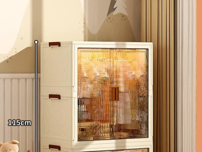 Multifunctional Large Folding Wardrobe Living Room Organizer Cabinet Thickening Storage Locker Bedside Table Folding Storage Bin