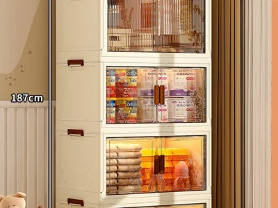 Multifunctional Large Folding Wardrobe Living Room Organizer Cabinet Thickening Storage Locker Bedside Table Folding Storage Bin