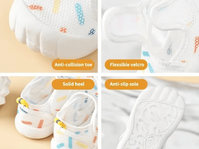 Summer Breathable Air Mesh Kids Sandals 1-4T Baby Unisex Casual Shoes Anti-slip Soft Sole First Walkers Infant Lightweight Shoes