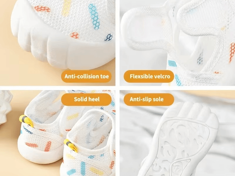 Summer Breathable Air Mesh Kids Sandals 1-4T Baby Unisex Casual Shoes Anti-slip Soft Sole First Walkers Infant Lightweight Shoes