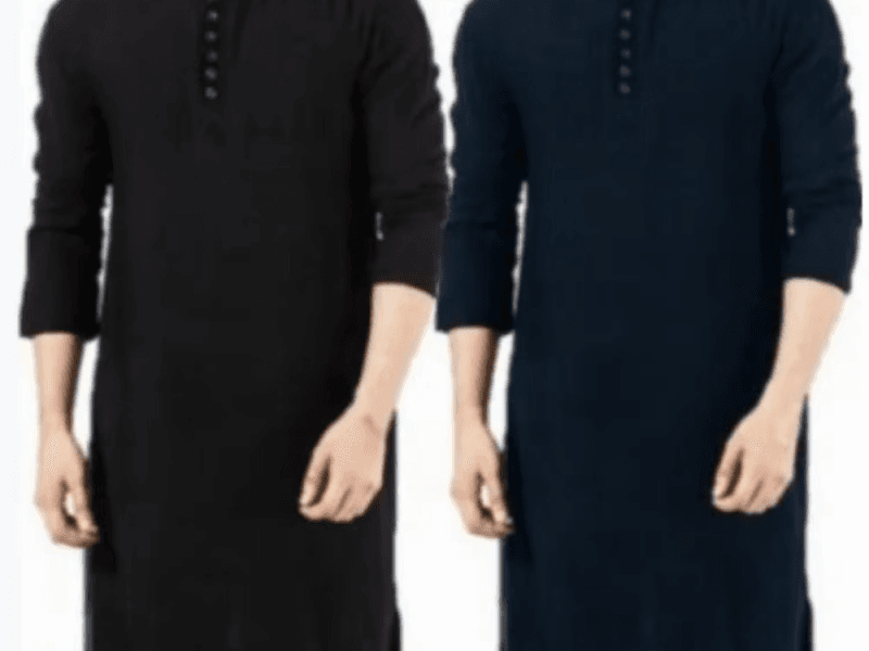 Muslim Robe Pakistan Islamic Men Clothing 2024 Arabic Style Fashion Simple Long Men's Shirt