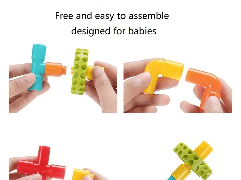 DIY Water Pipe Building Blocks Toys Children Architect Assembling Montessori Early education Gift