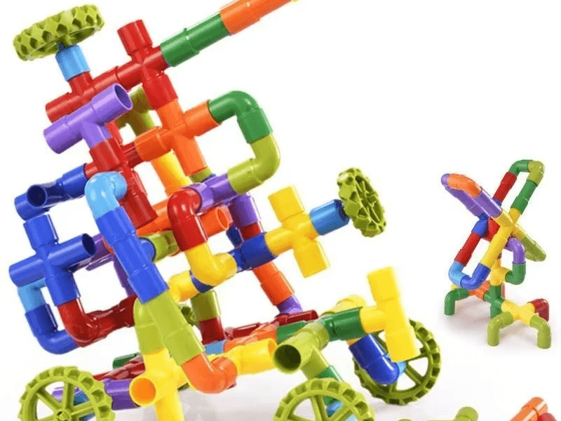 DIY Water Pipe Building Blocks Toys Children Architect Assembling Montessori Early education Gift