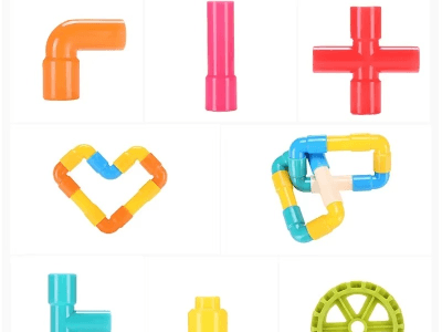 DIY Water Pipe Building Blocks Toys Children Architect Assembling Montessori Early education Gift