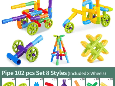 DIY Water Pipe Building Blocks Toys Children Architect Assembling Montessori Early education Gift