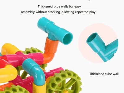 DIY Water Pipe Building Blocks Toys Children Architect Assembling Montessori Early education Gift