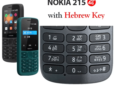 Nokia 215 4G Mobile Phone Dual SIM Cards FM Radio 1150mAh Standby Time Feature Phone with Hebrew Keyboard New And Original 100%