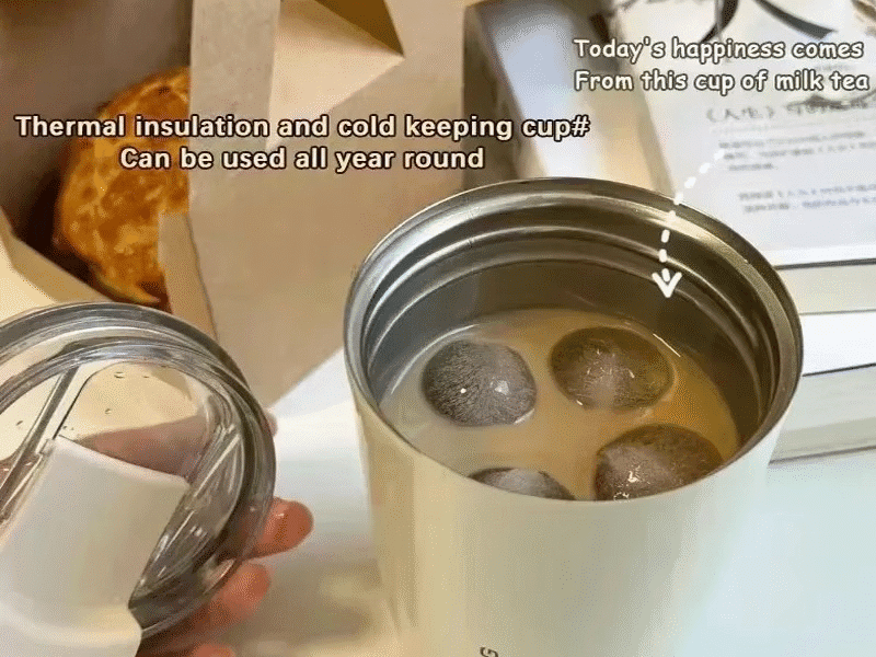 SMEG Tumbler Thermos Cup Milky Coffee Mug Insulated Water Bottle Portable Travel Stainless Steel Car Vacuum Flasks Drinking Cup