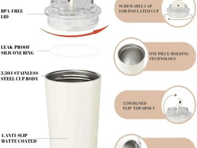 SMEG Tumbler Thermos Cup Milky Coffee Mug Insulated Water Bottle Portable Travel Stainless Steel Car Vacuum Flasks Drinking Cup