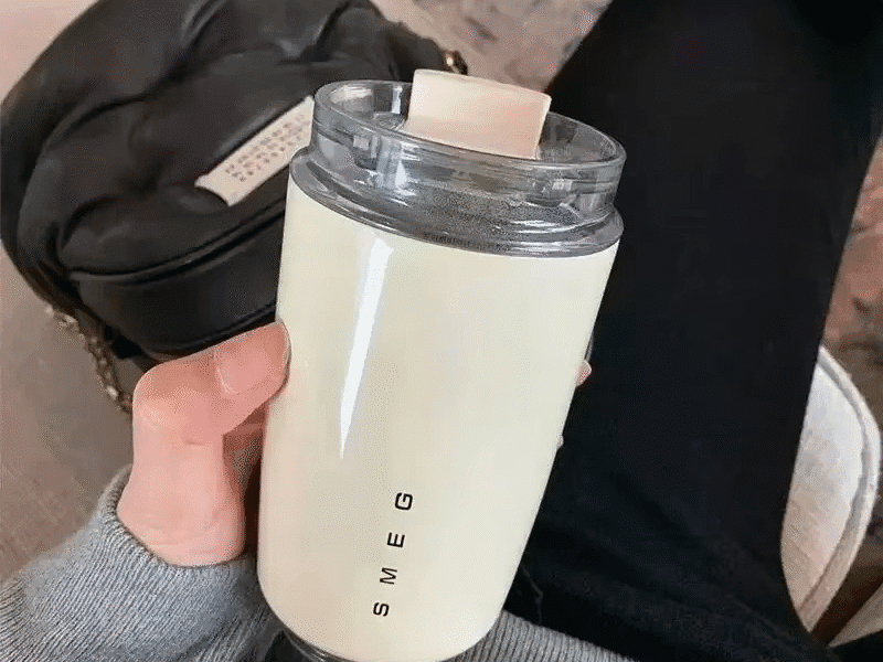 SMEG Tumbler Thermos Cup Milky Coffee Mug Insulated Water Bottle Portable Travel Stainless Steel Car Vacuum Flasks Drinking Cup