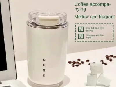 SMEG Tumbler Thermos Cup Milky Coffee Mug Insulated Water Bottle Portable Travel Stainless Steel Car Vacuum Flasks Drinking Cup