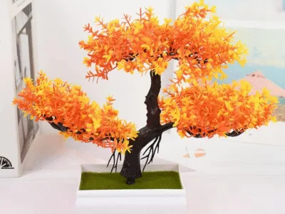 Artificial Plants Bonsai Small Tree Pot Fake Plant Flowers Potted Ornaments For Home Room Table Decoration Hotel Garden Decor