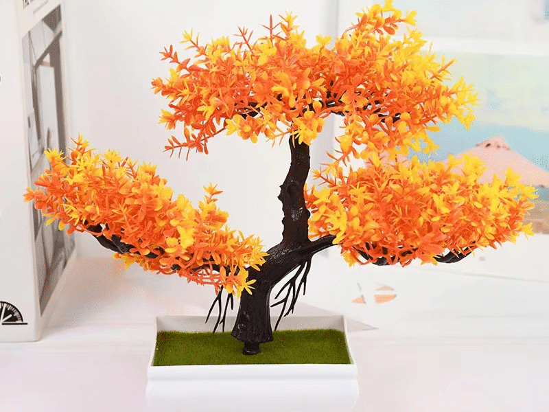 Artificial Plants Bonsai Small Tree Pot Fake Plant Flowers Potted Ornaments For Home Room Table Decoration Hotel Garden Decor