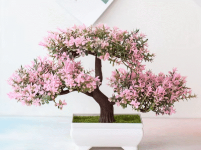 Artificial Plants Bonsai Small Tree Pot Fake Plant Flowers Potted Ornaments For Home Room Table Decoration Hotel Garden Decor