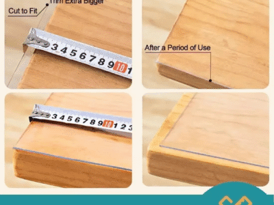 PVC transparent tablecloth with a thickness, heat-resistant, waterproof, and oil resistant dining table mat