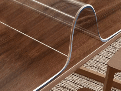 PVC transparent tablecloth with a thickness, heat-resistant, waterproof, and oil resistant dining table mat