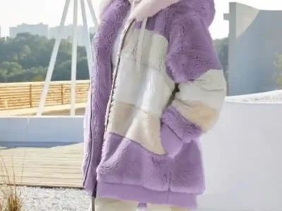 Oversized Jacket for Women New Autumn Winter Warm Plush Pocket Hooded Streetwear Loose Lady Outerwear Coat Roupas Feminina