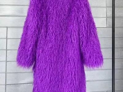 women fur coat Colorful Furry Pink lamb wool faux fur coat female Shaggy sheepskin coat winter artificial fur jacket