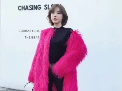 women fur coat Colorful Furry Pink lamb wool faux fur coat female Shaggy sheepskin coat winter artificial fur jacket