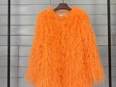 women fur coat Colorful Furry Pink lamb wool faux fur coat female Shaggy sheepskin coat winter artificial fur jacket