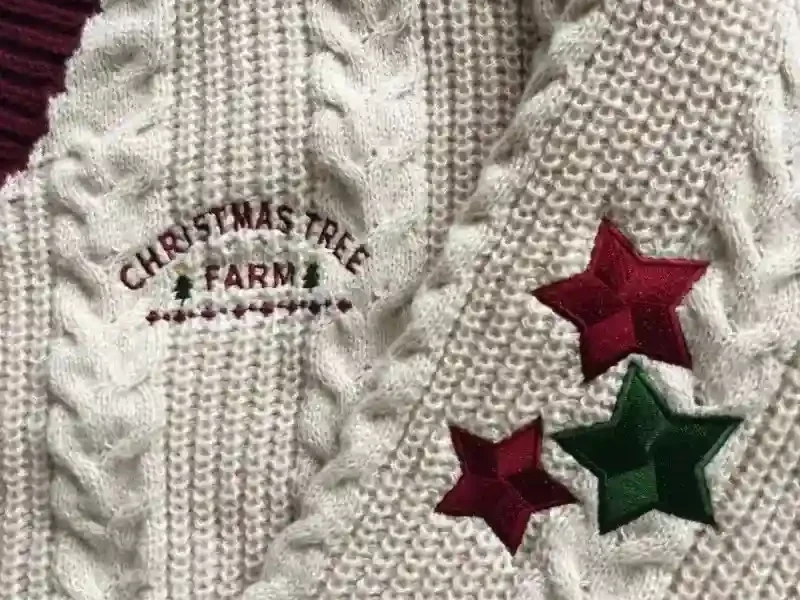 Christmas Tree Women Cardigan Autumn Winter Knitted Cardigans with Star Embroidery Holiday Sweater Folklore Tops Christmas Gift