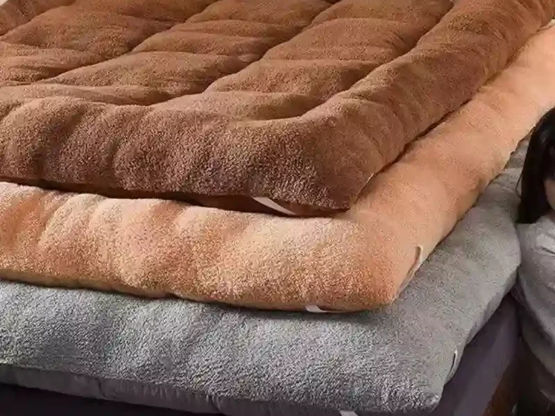 Winter padded lambswool mattress plus velvet dormitory home soft pad single and double warm pad quilt.